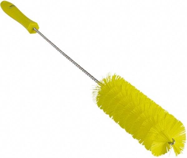 Vikan - 2" Diam Polyester Valve Brush - 19-5/8" OAL, 5-15/16" Head Length, Polypropylene & Stainless Steel Handle - Exact Tool & Supply