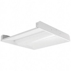 Eiko Global - 1 Lamp, 26 Watts, 3,276 Lumens, 2' x 2', 5,000°K, Electronic Ballast LED Lamp Troffer - 120 to 277 Volt, Dimmable, Plastic Diffuser, Aluminum Troffer - Exact Tool & Supply