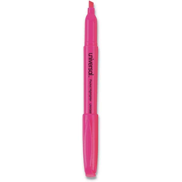 UNIVERSAL - Markers & Paintsticks Type: Highlighters Color: Fluorescent Pink - Exact Tool & Supply
