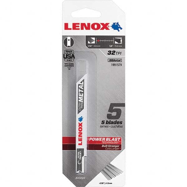 Lenox - Jig Saw Blades Blade Material: Bi-Metal Blade Length (Inch): 3-5/8 - Exact Tool & Supply