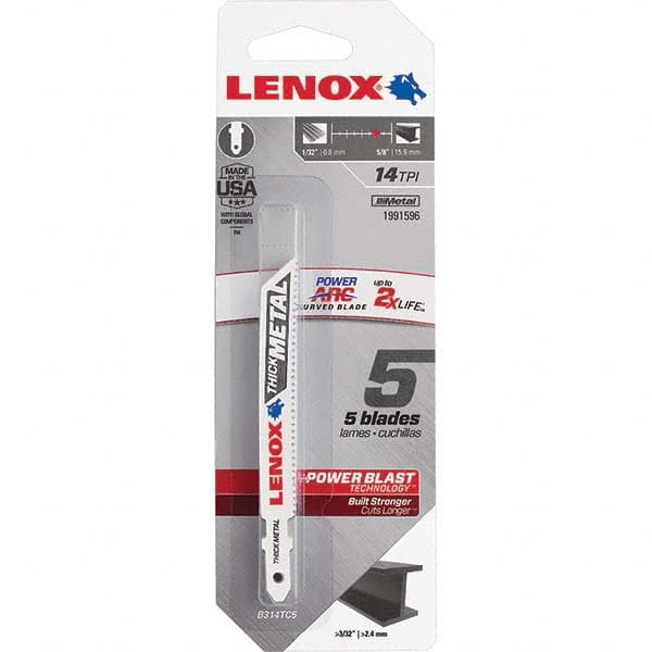Lenox - Jig Saw Blades Blade Material: Bi-Metal Blade Length (Inch): 3-5/8 - Exact Tool & Supply