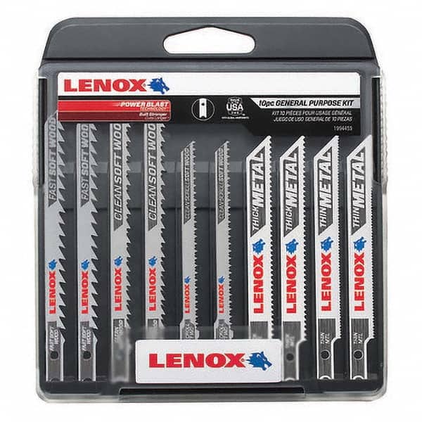 Lenox - Jig Saw Blade Sets Blade Material: Bi-Metal Minimum Blade Length (Inch): 3-5/8 - Exact Tool & Supply
