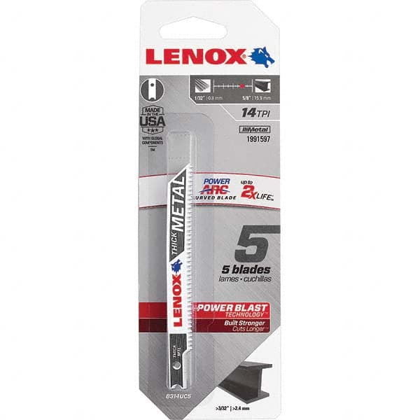 Lenox - Jig Saw Blades Blade Material: Bi-Metal Blade Length (Inch): 3-5/8 - Exact Tool & Supply