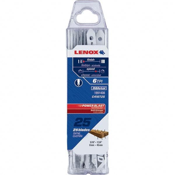 Lenox - Jig Saw Blades Blade Material: Bi-Metal Blade Length (Inch): 4 - Exact Tool & Supply