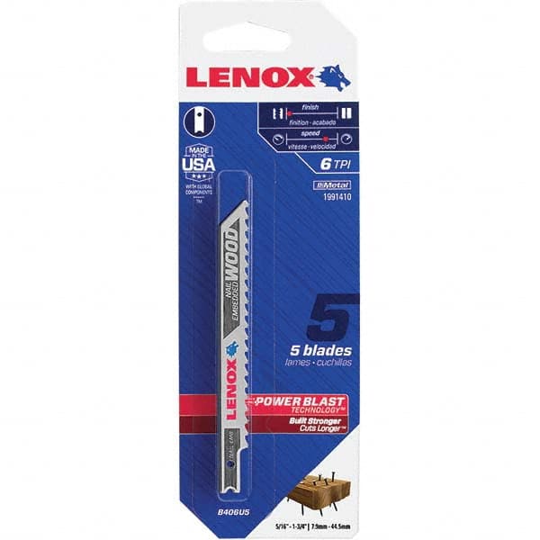 Lenox - Jig Saw Blades Blade Material: Bi-Metal Blade Length (Inch): 4 - Exact Tool & Supply