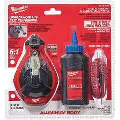 Milwaukee Tool - 100' Long Reel & Chalk Set - Red & Black, Includes Chalk Reel - Exact Tool & Supply
