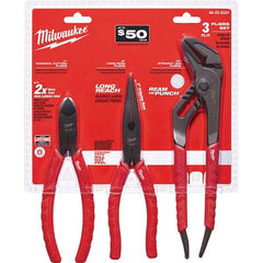 Milwaukee Tool - Plier Sets Set Type: Plier Set Number of Pieces: 3.000 - Exact Tool & Supply