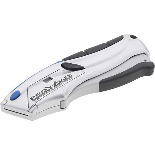 PRO-SAFE - 2.36" Blade Springback Blade Retractable Utility Knife - Exact Tool & Supply
