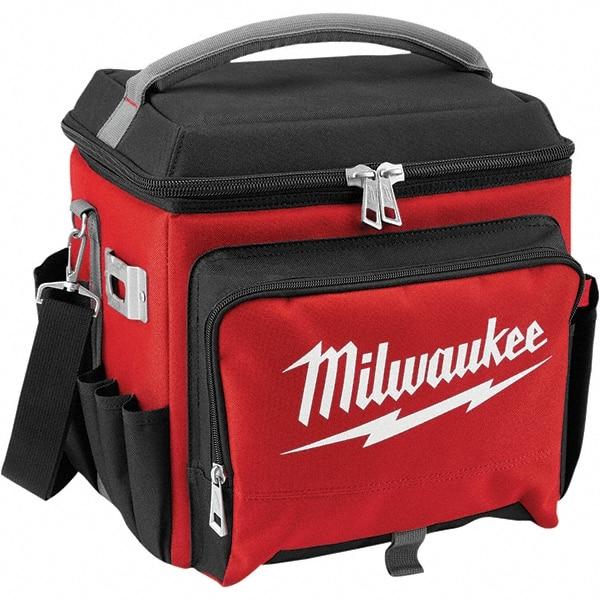 Milwaukee Tool - 21.65 Qt Cooler Bag - 1680D Ballistic Nylon, Red/Black - Exact Tool & Supply