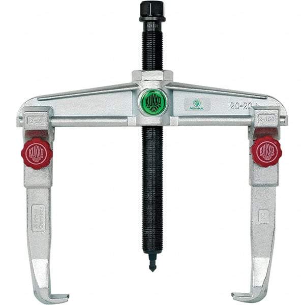 KUKKO - 2 Jaw, 1-1/2" to 7-7/8" Spread, 6-1/2 Ton Capacity, Reversible Puller - 5-7/8" Reach, For Bearings, Gears, Discs, Bushings, Seals - Exact Tool & Supply