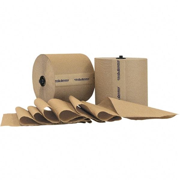 PRO-SOURCE - Hard Roll of 1 Ply Natural Paper Towels - 7-7/8" Wide, 800' Roll Length - Exact Tool & Supply