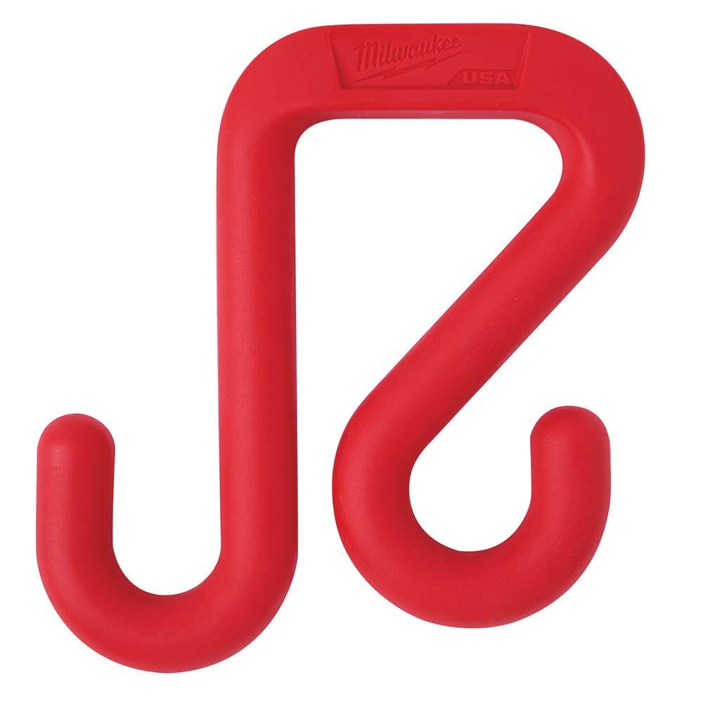 Milwaukee Tool - All-Purpose & Utility Hooks; Type: Bucket Hook ; Overall Length (Inch): 6; 6 ; Material: Plastic ; Color: Red ; Overall Length: 6 ; Material: Plastic - Exact Tool & Supply