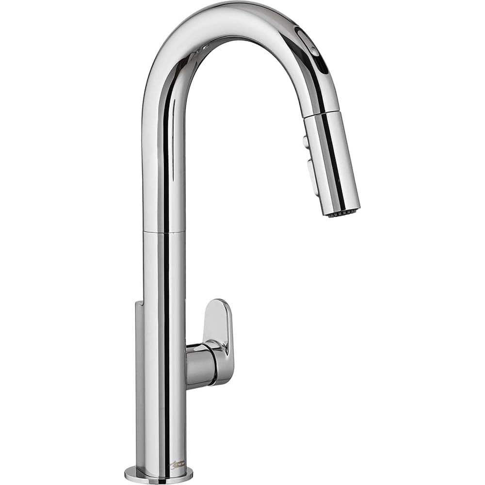 American Standard - Electronic & Sensor Faucets; Type: Sensor ; Style: Modern; Contemporary ; Type of Power: 4 AA Batteries ; Spout Type: High Arc ; Mounting Centers: Single Hole (Inch); Finish/Coating: Polished Chrome - Exact Tool & Supply