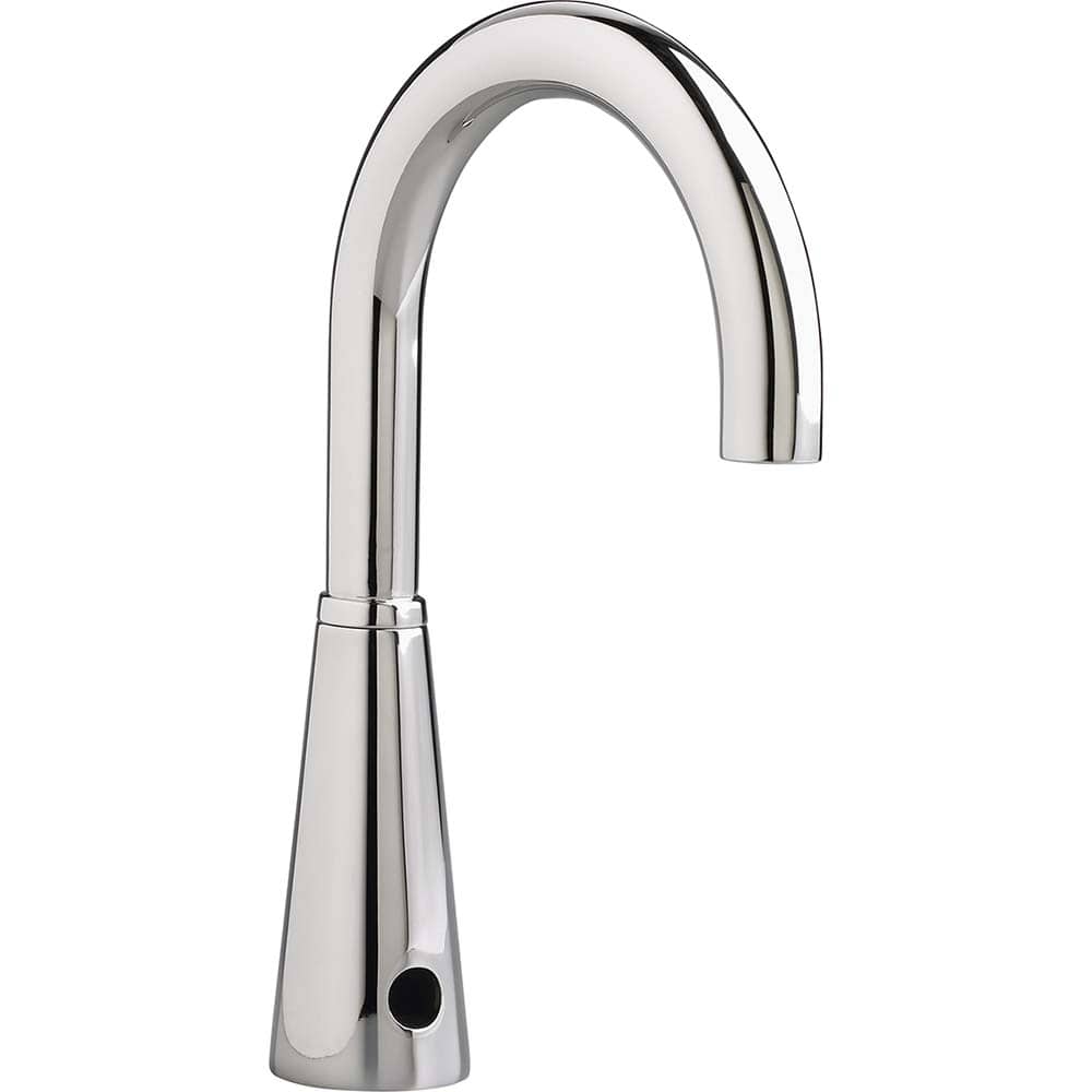 American Standard - Electronic & Sensor Faucets; Type: Sensor ; Style: Modern; Contemporary ; Type of Power: DC ; Spout Type: Gooseneck ; Mounting Centers: Single Hole (Inch); Finish/Coating: Polished Chrome - Exact Tool & Supply