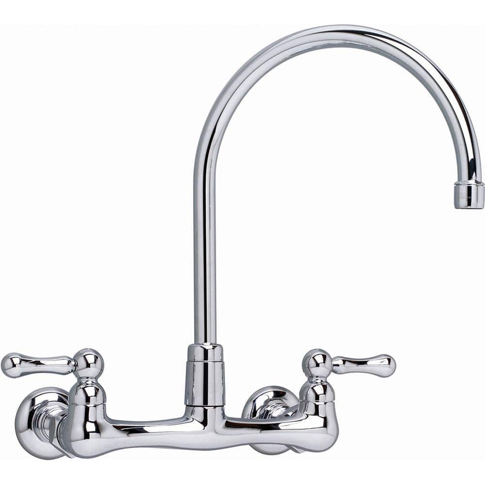 American Standard - Kitchen & Bar Faucets; Type: Gooseneck ; Style: Contemporary; Modern; Transitional ; Mount: Wallmount ; Design: Two Handle ; Handle Type: Lever ; Spout Type: Gooseneck - Exact Tool & Supply