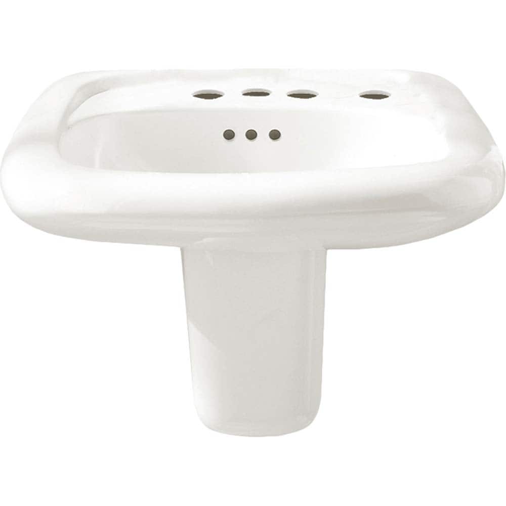 American Standard - Faucet Replacement Parts & Accessories; Type: Murro Wall-Hung EverClean Sink with 4-Inch Centerset and Extra Right Hand Hole ; For Use With: Murro Wall-Hung EverClean Sink with 4-Inch Centerset and Extra Right Hand Hole ; Material: Vi - Exact Tool & Supply