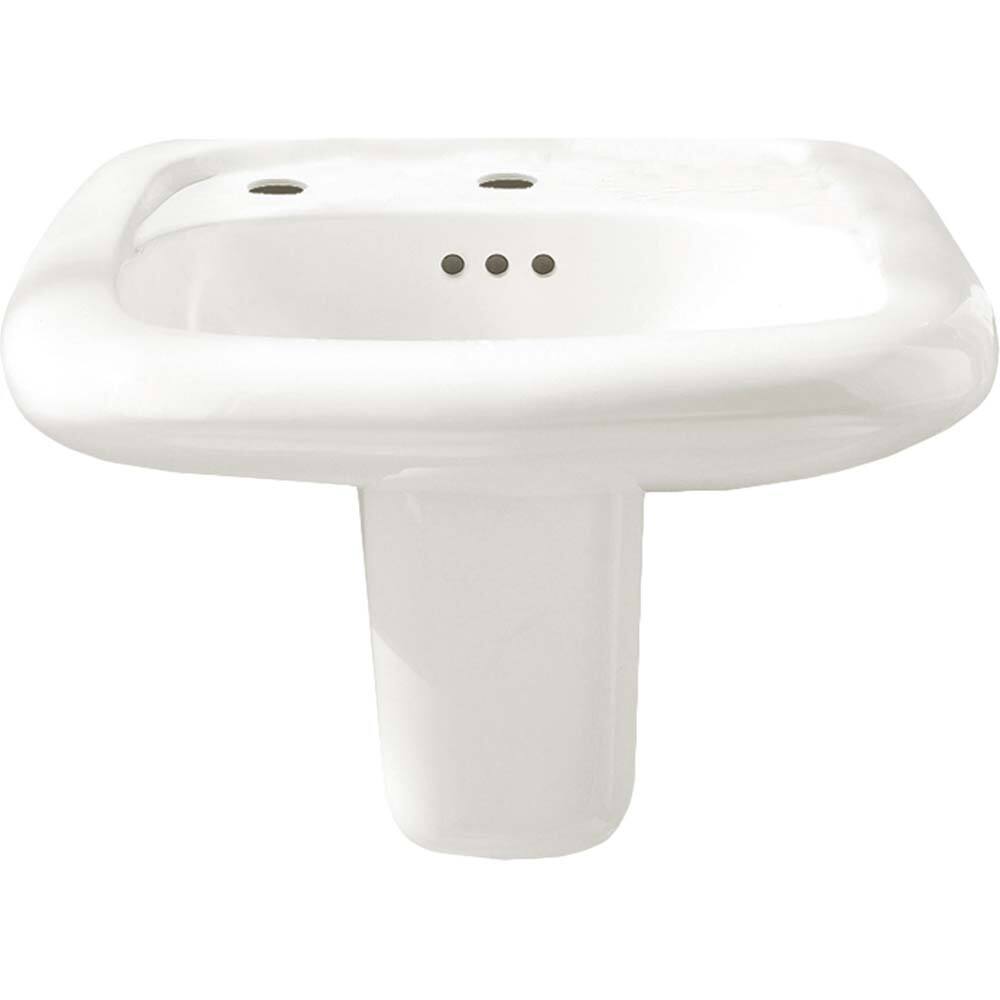 American Standard - Faucet Replacement Parts & Accessories; Type: Murro Wall-Hung EverClean Sink with Center Hole Only and Extra Left Hand Hole ; For Use With: Murro Wall-Hung EverClean Sink with Center Hole Only and Extra Left Hand Hole ; Material: Vitr - Exact Tool & Supply
