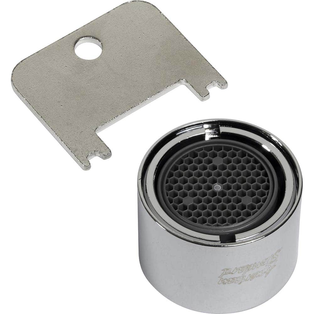 American Standard - Faucet Replacement Parts & Accessories; Type: 1.0 gpm/3.8 L/min Pressure-Compensating Vandal-Resistant Aerator With Key ; For Use With: 1.0 gpm/3.8 L/min Pressure-Compensating Vandal-Resistant Aerator With Key ; Material: Metal - Exact Tool & Supply