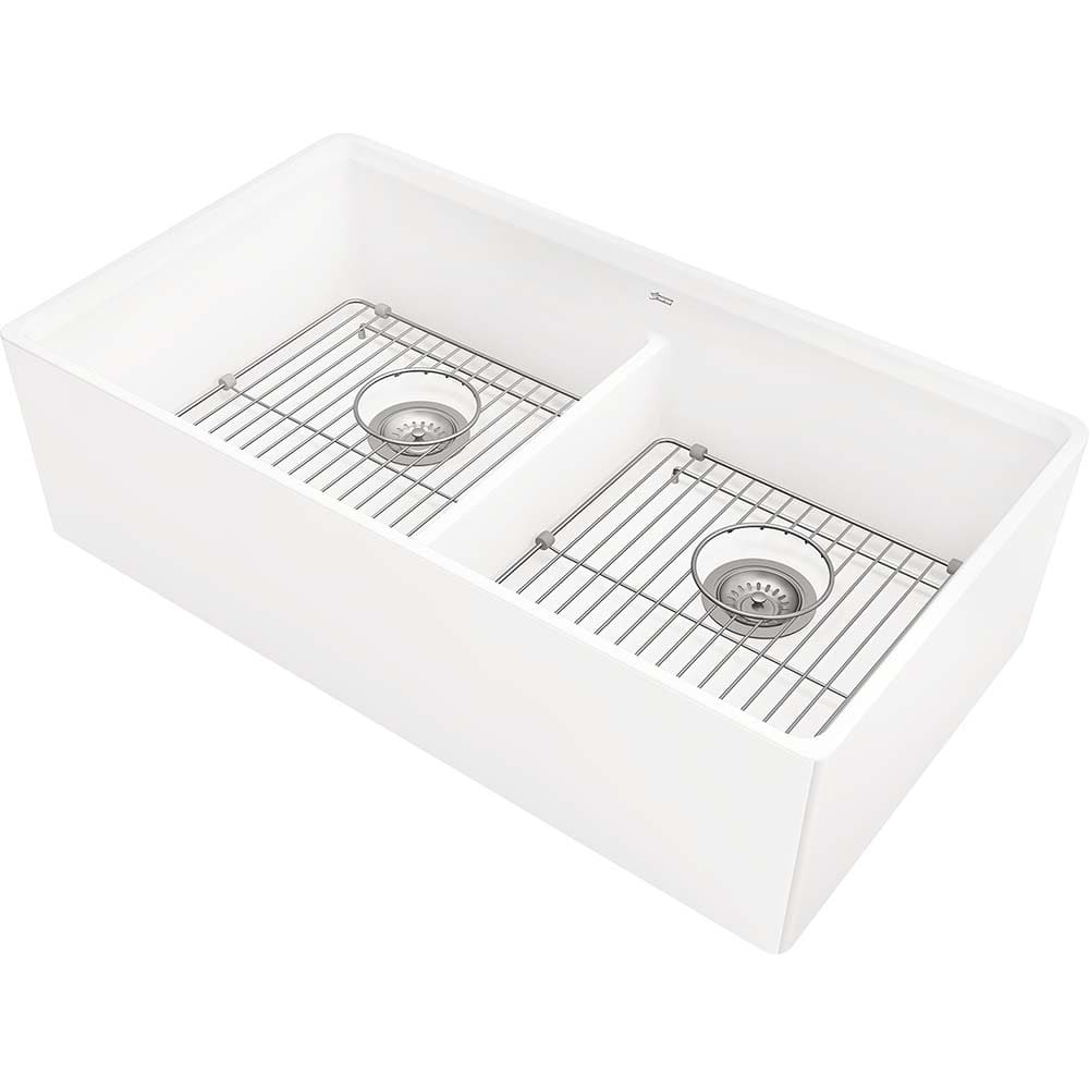 American Standard - Faucet Replacement Parts & Accessories; Type: Avery 36 x 20-Inch Fine Fireclay Undermount or Flush Mount Double Bowl Apron Kitchen Sink ; For Use With: Avery 36 x 20-Inch Fine Fireclay Undermount or Flush Mount Double Bowl Apron Kitch - Exact Tool & Supply