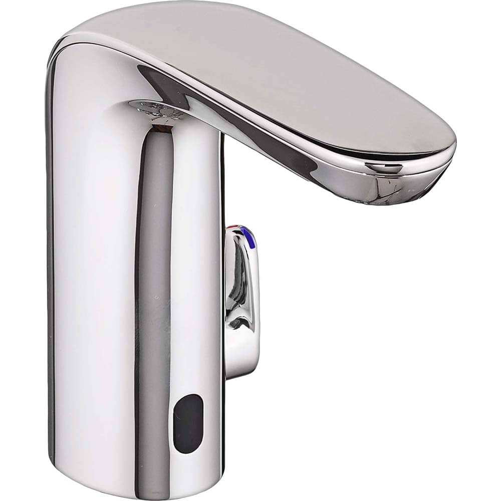 American Standard - Electronic & Sensor Faucets; Type: Sensor ; Style: Modern; Contemporary ; Type of Power: DC ; Spout Type: Low Arc ; Mounting Centers: Single Hole (Inch); Finish/Coating: Polished Chrome - Exact Tool & Supply