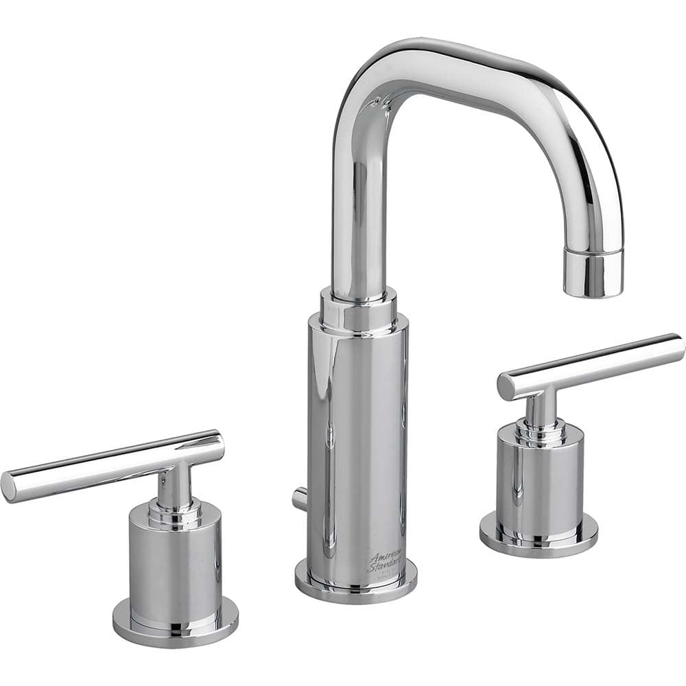 American Standard - Lavatory Faucets; Type: Widespread ; Spout Type: High Arc ; Design: Two Handle ; Handle Type: Lever ; Mounting Centers: 8 (Inch); Drain Type: Pop-Up - Exact Tool & Supply