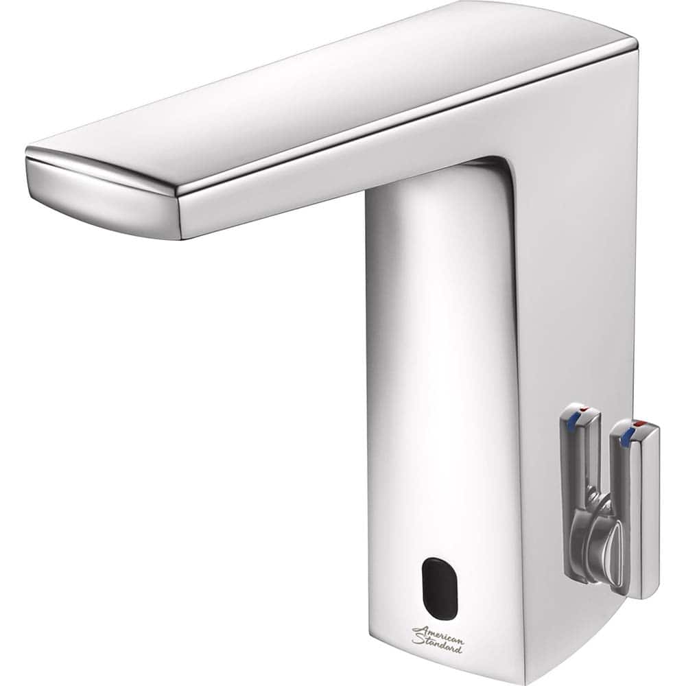 American Standard - Electronic & Sensor Faucets; Type: Sensor ; Style: Modern; Contemporary ; Type of Power: Battery ; Spout Type: Low Arc ; Mounting Centers: Single Hole (Inch); Finish/Coating: Polished Chrome - Exact Tool & Supply