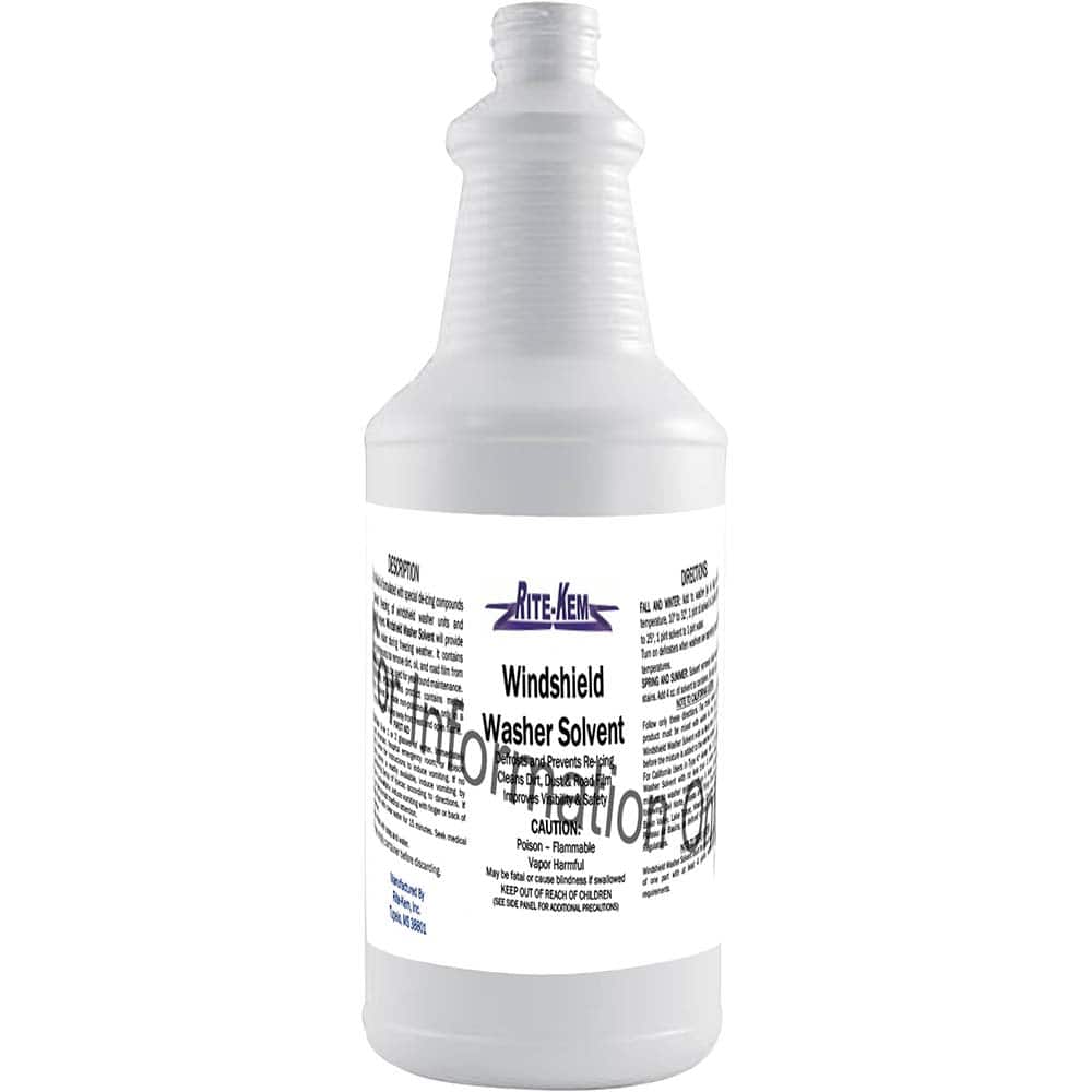 Rite-Kem - Automotive Cleaners & Degreaser; Container Size: 16 oz. ; Container Type: Bottle ; Flammability: Flammable ; Composition: Methanol ; Freezing Point: -20?F ; Net Fill: 16 oz - Exact Tool & Supply
