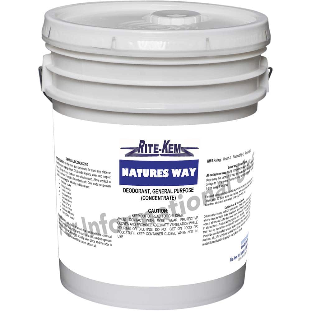 Rite-Kem - Air Fresheners; Type: Deodorizer/Neutralizer ; Scent: Fresh Lime ; Form: Liquid Concentrate ; Container Size: 5 Gallon Pail ; Concentrated: Yes ; Container Type: 5 Gal. Pail - Exact Tool & Supply