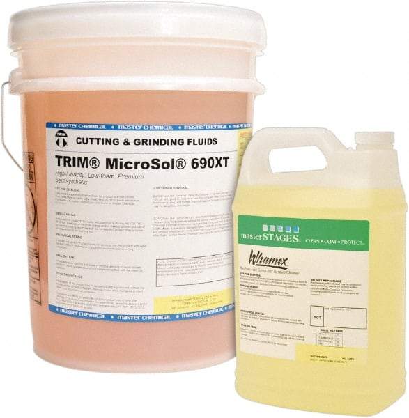 Master Fluid Solutions - Trim MicroSol 690XT, 5 Gal Pail Cutting & Cleaning Fluid - Semisynthetic, For Machining - Exact Tool & Supply