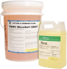 Master Fluid Solutions - Trim MicroSol 690XT, 5 Gal Pail Cutting & Cleaning Fluid - Semisynthetic, For Machining - Exact Tool & Supply