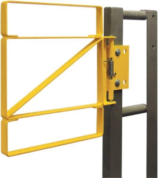 FabEnCo - Carbon Steel Self Closing Rail Safety Gate - Fits 22 to 24-1/2" Clear Opening, 25" Wide x 42" Door Height, - Exact Tool & Supply