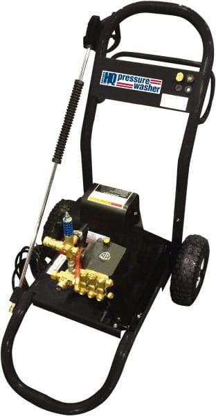 Value Collection - Electric, 15 Amp, 2.3 hp, 1,200 psi, 2.1 GPM, Cold Water Pressure Washer - AR Triplex Ceramic Plunger, 50' x 3/8" Hose, 110 Max Volts - Exact Tool & Supply
