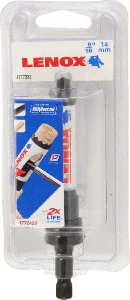 Lenox - 9/16" Diam, 1-1/2" Cutting Depth, Hole Saw - Bi-Metal Saw, Toothed Edge - Exact Tool & Supply