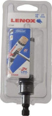 Lenox - 13/16" Diam, 1-1/2" Cutting Depth, Hole Saw - Bi-Metal Saw, Toothed Edge - Exact Tool & Supply