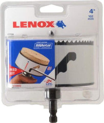 Lenox - 4" Diam, 1-1/2" Cutting Depth, Hole Saw - Bi-Metal Saw, Toothed Edge - Exact Tool & Supply