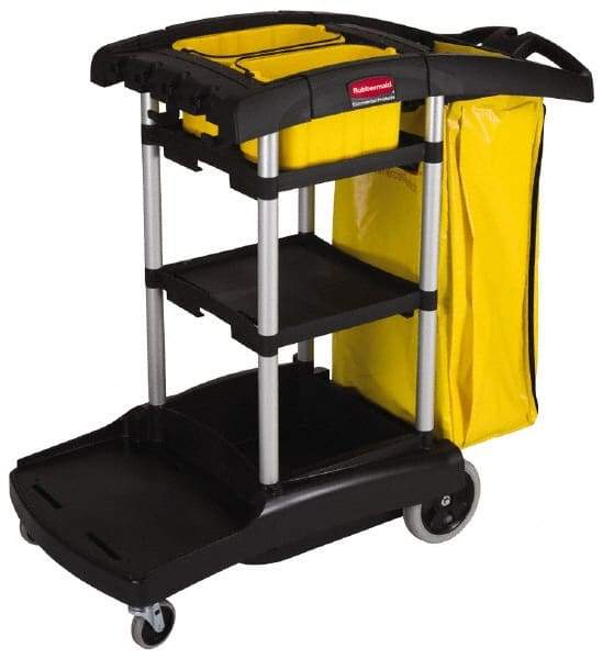Rubbermaid - Polyethylene Janitor Cart - 49-3/4" Long - Exact Tool & Supply
