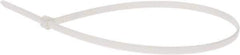 Thomas & Betts - 14.2" Long White Nylon Standard Cable Tie - 50 Lb Tensile Strength, 1.33mm Thick, 1" Max Bundle Diam - Exact Tool & Supply