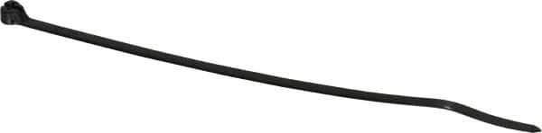 Thomas & Betts - 7.31" Long Black Polypropylene Standard Cable Tie - 30 Lb Tensile Strength, 1.22mm Thick, 1-1/2" Max Bundle Diam - Exact Tool & Supply