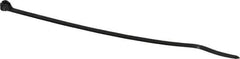 Thomas & Betts - 7.31" Long Black Polypropylene Standard Cable Tie - 30 Lb Tensile Strength, 1.22mm Thick, 1-1/2" Max Bundle Diam - Exact Tool & Supply