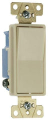 Pass & Seymour - 3 Pole, 120 to 277 VAC, 20 Amp, Rocker, Wall and Dimmer Light Switch - 1.3 Inch Wide x 4.2 Inch High - Exact Tool & Supply