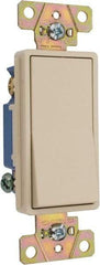 Pass & Seymour - 3 Pole, 120 to 277 VAC, 15 Amp, Specification Grade, Rocker, Wall and Dimmer Light Switch - 1.3 Inch Wide x 4.2 Inch High - Exact Tool & Supply