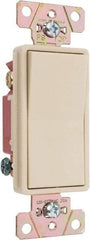 Pass & Seymour - 3 Pole, 120 to 277 VAC, 20 Amp, Specification Grade, Rocker, Wall and Dimmer Light Switch - 1.3 Inch Wide x 4.2 Inch High - Exact Tool & Supply