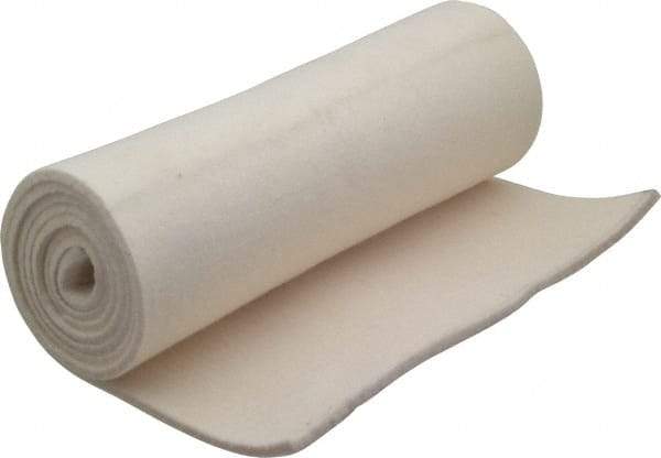 Made in USA - 3/16 Inch Thick x 66 Inch Wide x 12 Inch Long, Pressed Wool Felt Sheet - 2.3 Lbs/Square Yd., White, 400 psi - Exact Tool & Supply