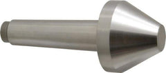 Riten - 2-3/4" Head Diam, Hardened Tool Steel Bull Nose Point Solid Dead Center - 4MT Morse Taper, 2-3/4" Point Diam, 1.508" Point Length, 2-15/16" OAL - Exact Tool & Supply