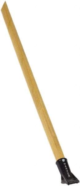 Harper Brush - 60 x 1-1/8" Wood Squeegee Handle - Bolt-On Connection, Tan - Exact Tool & Supply