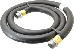 Continental ContiTech - 1" ID x 1-1/8" OD x 8' OAL, NPT Male x Male Petroleum Transfer Hose - 100 Max Working psi, 1" Fitting, Black - Exact Tool & Supply