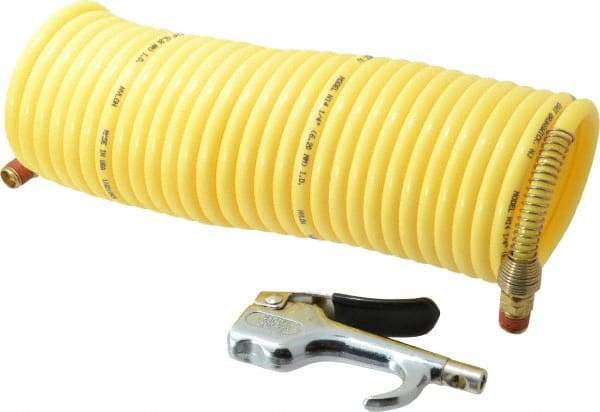 Coilhose Pneumatics - 1/4" ID Thumb Lever Blow Gun - 25' Long Hose - Exact Tool & Supply