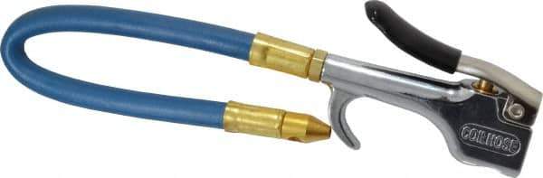 Coilhose Pneumatics - Safety Flexible Extension Tube Thumb Lever Blow Gun - 1/4 NPT, 12" Tube Length, Zinc - Exact Tool & Supply