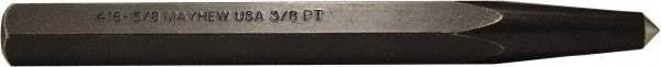 Mayhew - 3/8" Center Punch - 6-1/4" OAL, Alloy Steel - Exact Tool & Supply