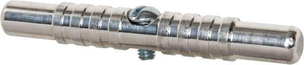 Schaefer Brush - 3-3/4" Long, 12-24 Male, Aluminum T-Bar Brush Handle - 1/2" Diam, 12-24 Male, For Use with Steel Rods - Exact Tool & Supply